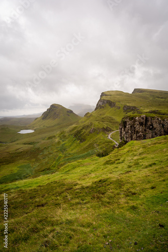 Hikers overlooking the Quiraing on the Isle of Skye