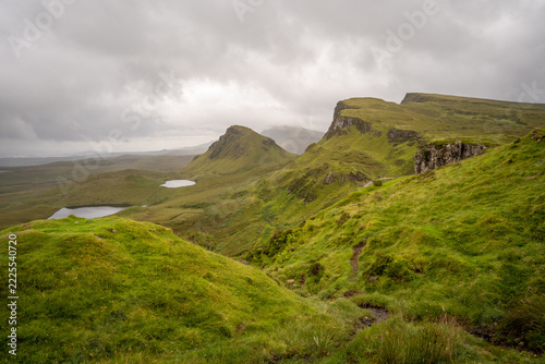 Hikers overlooking the Quiraing on the Isle of Skye