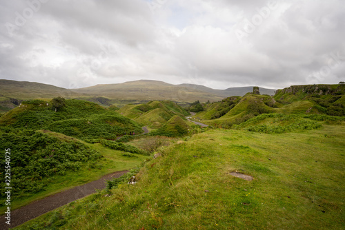 Hikers overlooking the Quiraing on the Isle of Skye