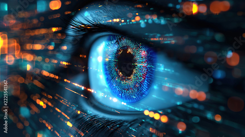 Safety Scanner Concept with Digital Eye and Binary Code for Cyber Security