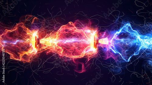 Vivid Light Effects and Heat Lightning in a Vector Illustration