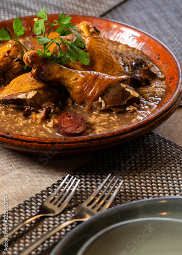 The authentic Arroz de Cabidela (traditionally known as 