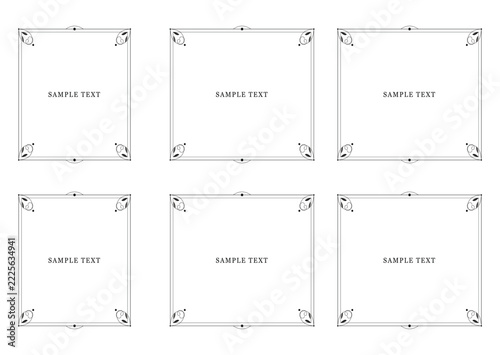 Vintage style document with corner decorations
