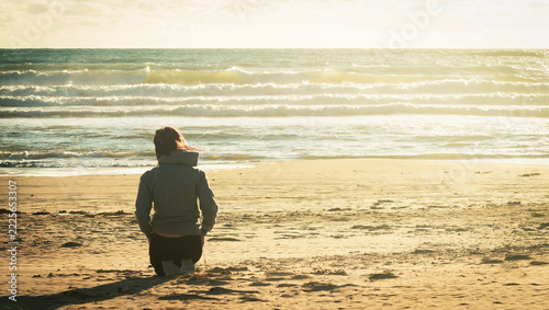 fitness woman on the beach