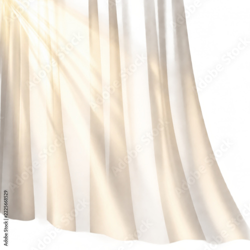 Sunlight curtain fabric sheer window interior bright soft white home Sunlight filtering through sheer curtain fabric bright soft white interior