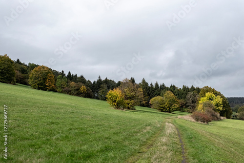 Wanderweg am Fuß der Hohen Hölle in der Rhön