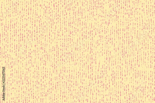 Seamless textile background pattern with rows of tiny marshmallow pink hand stitched dots on butter yellow field