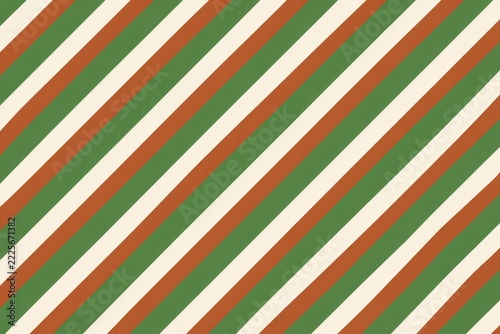 Seamless diagonal stripe pattern with palm green cream and thin terracotta accent lines for toddler boy bedding