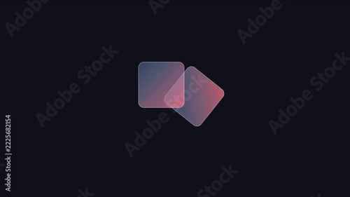 Minimalist abstract motion background, with floating translucent, geometric shapes and, soft gradient colors