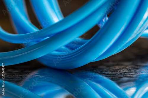 Pneumatic Hose Bundles Close up, Abstract Flow Lines