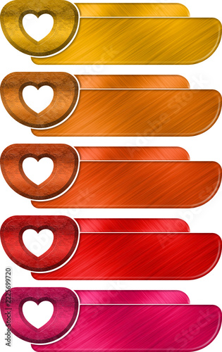 set of three banners with wood texture