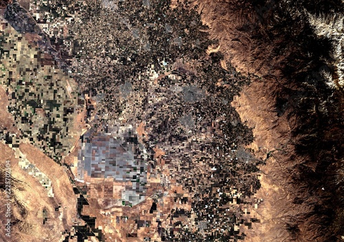 San Joaquin Valley, California, satellite image
