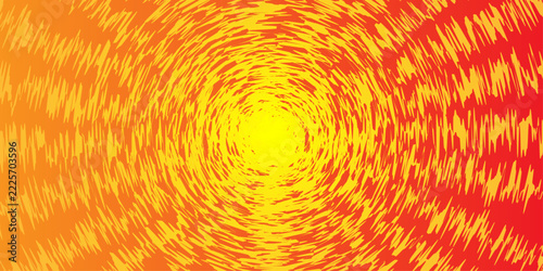 Radial Burst of Warmth An abstract explosion of radiant energy, transitioning from a vibrant yellow core to a fiery orange periphery, evoking a sense of intense heat and dynamic movement.