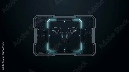Digital facial recognition biometric scanning interface