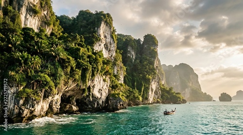 Limestone cliff landscape