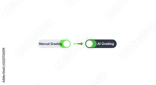 Conceptual Graphic of Switching from Manual Grading to AI Grading via Toggle Switch