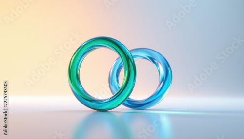 Marbled and Solid Blue Rings Gradient Background