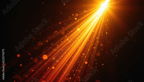 Radiant Light Burst with Glowing Particles and Dynamic Energy