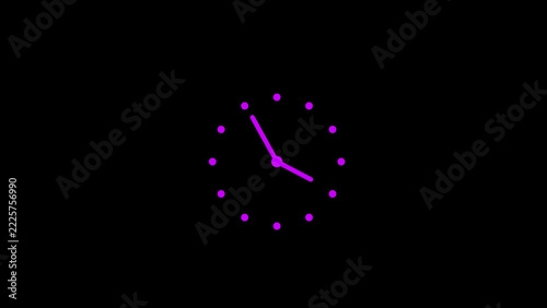 Time and Clock icon in thin line style.