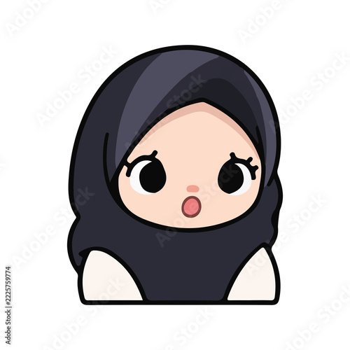 Cute animated vector design element of a girl