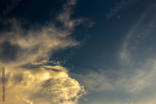 beautiful sky and clouds	at sunset