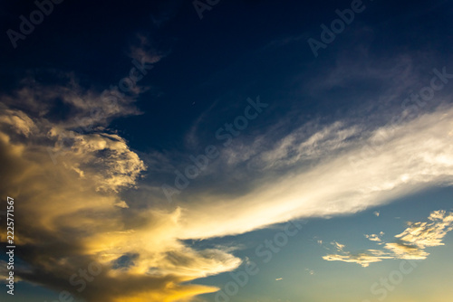 beautiful sky and clouds	at sunset