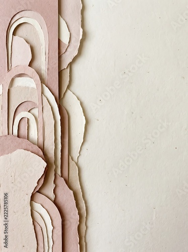 Layered Paper Cutout Arches in Shades of Pink and Cream