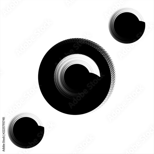 Circle brush stroke vector isolated on white background. Black circle brush stroke. For stamp, seal, ink and paintbrush design template. Round grunge hand drawn circle shape.art.ilustration