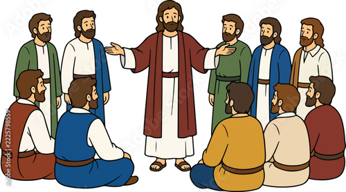 Jesus Teaching His Twelve Disciples
