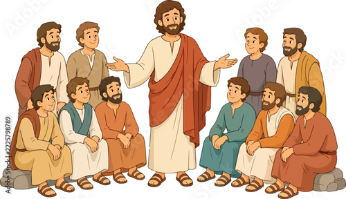 Jesus Teaching His Twelve Disciples