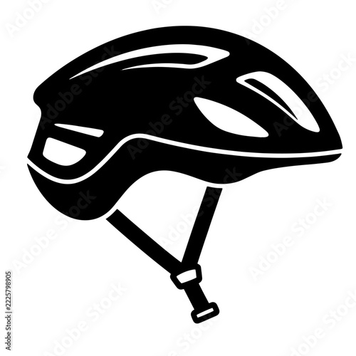 Bicycle helmet safety gear head protection vector illustration