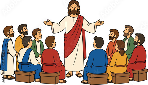Jesus Teaching His Twelve Disciples