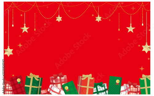 クリスマスプレゼントのフレーム素材