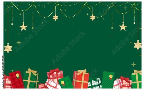 クリスマスプレゼント背景素材