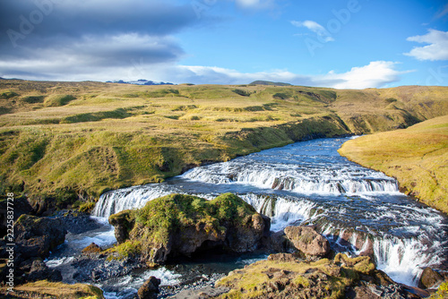 HestavaÃ°sfoss the nearest waterfall before skogafoss waterfall
