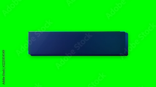 Animated Blue Gradient Rectangular Overlay with Subtle Glow, Displaying Dynamic Digital Interface Element, Centered on Green Screen Background, Symbolizing Technology, Information Display
