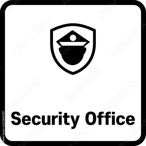 Security Office Guard Room Sign Icon Vector Illustration