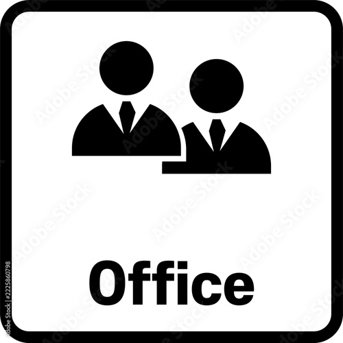 Office Room Workplace Sign Icon Vector Illustration