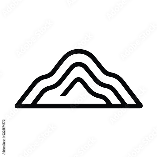 vector illustration of mountain icon