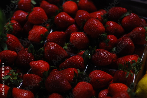 strawberries in the market