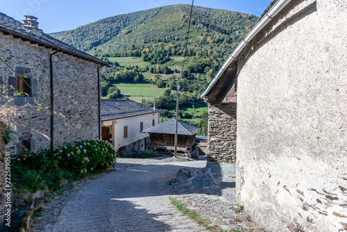 Trascastro village in the Leitareigos valley in Asturias, Spain