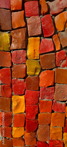 Colorful Rough Cut Mineral Stones in Red Orange and Yellow Tones