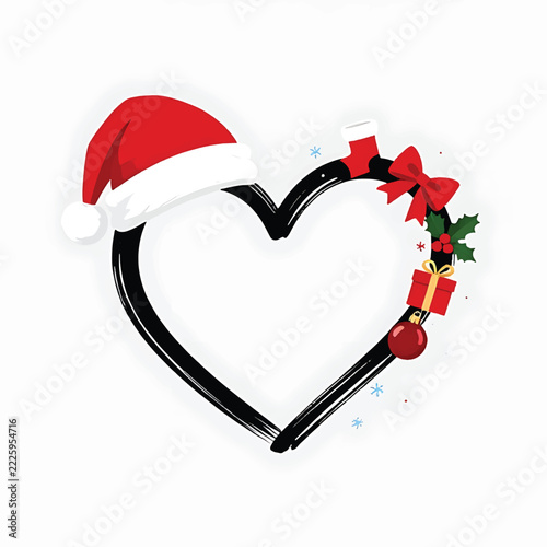 red heart with floral ornament