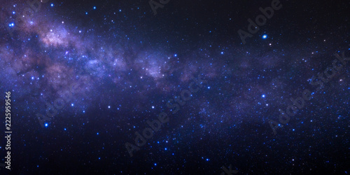 Night sky space background, Starry universe in dark blue sky, Milky way galaxy with stardust field in deep universe