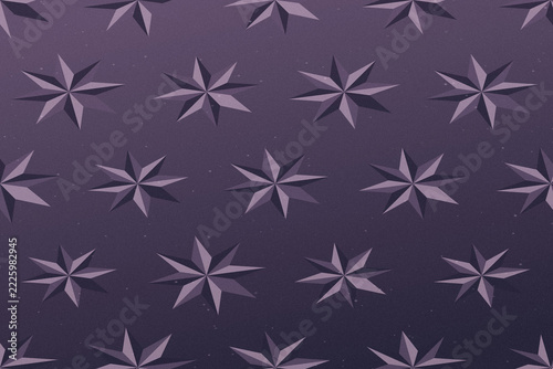 Abstract black tulip with purple blue and pink star facets in a fine grainy geometric pattern for a decorative landscape backdrop