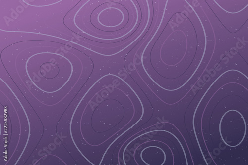 Abstract purple and blue orchid-inspired topographic pattern with intricate lines, fine grain, dust, and speckled texture for a decorative background