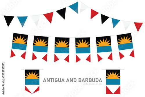 Antigua and Barbuda flag bunting banner and garland collection for national day decoration