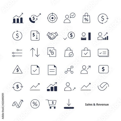 Recruitment and Hiring Line Icons Set – Minimal Monoline Outline Vector Collection
