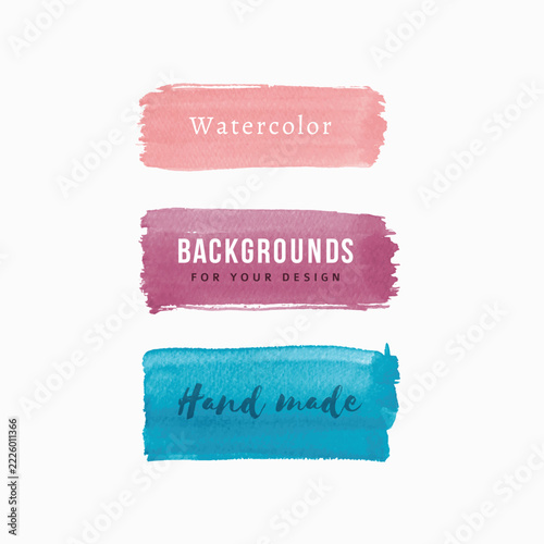 Hand drawn watercolor elements