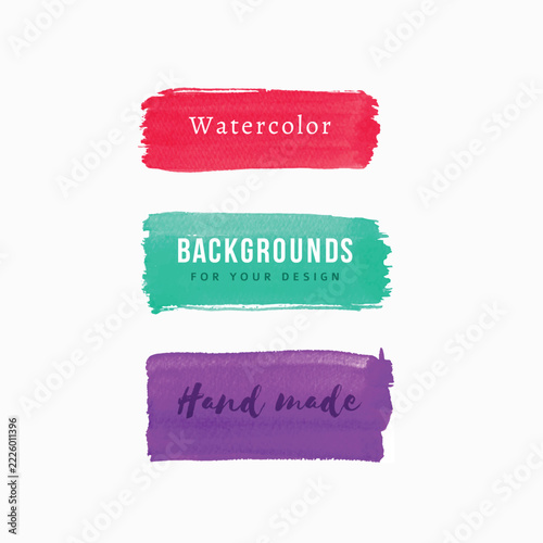 Hand drawn watercolor elements